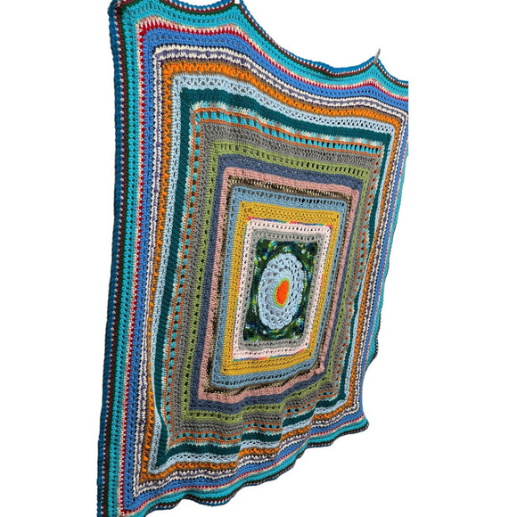 Vintage granny Knit Blanket - Picture 9 of 10